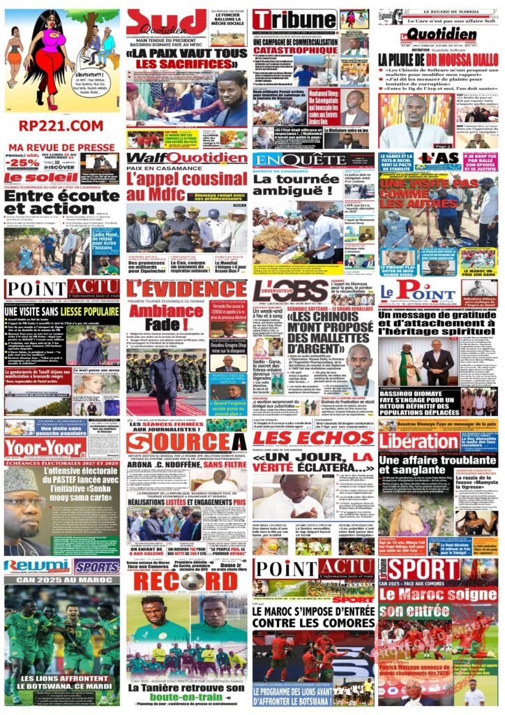 Découvrez les unes des journaux